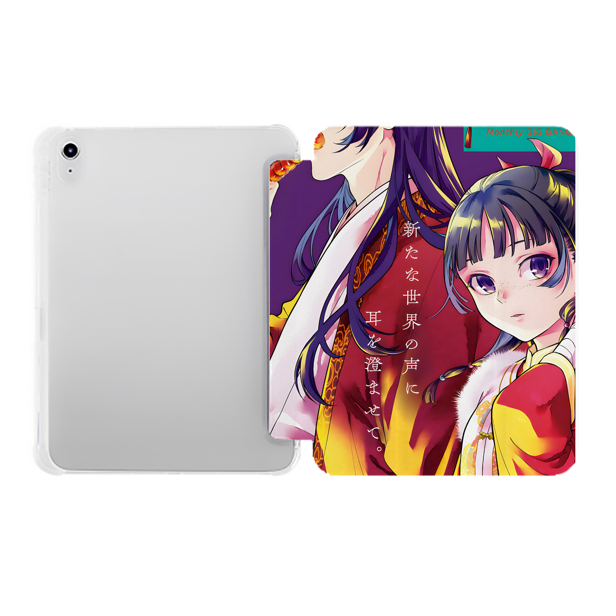 （画像用） 薬屋のひとりごと The Apothecary Diaries IPad ケース ペン収納付き 三つ折りスタンド PUレザー×シリコン 対応機種9.5/10.5/10.9インチ